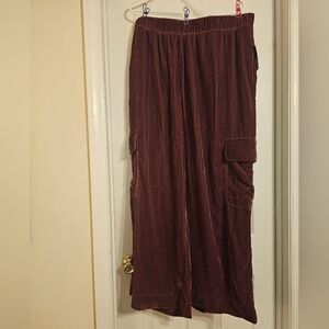 Women's Burgundy Cargo Pants